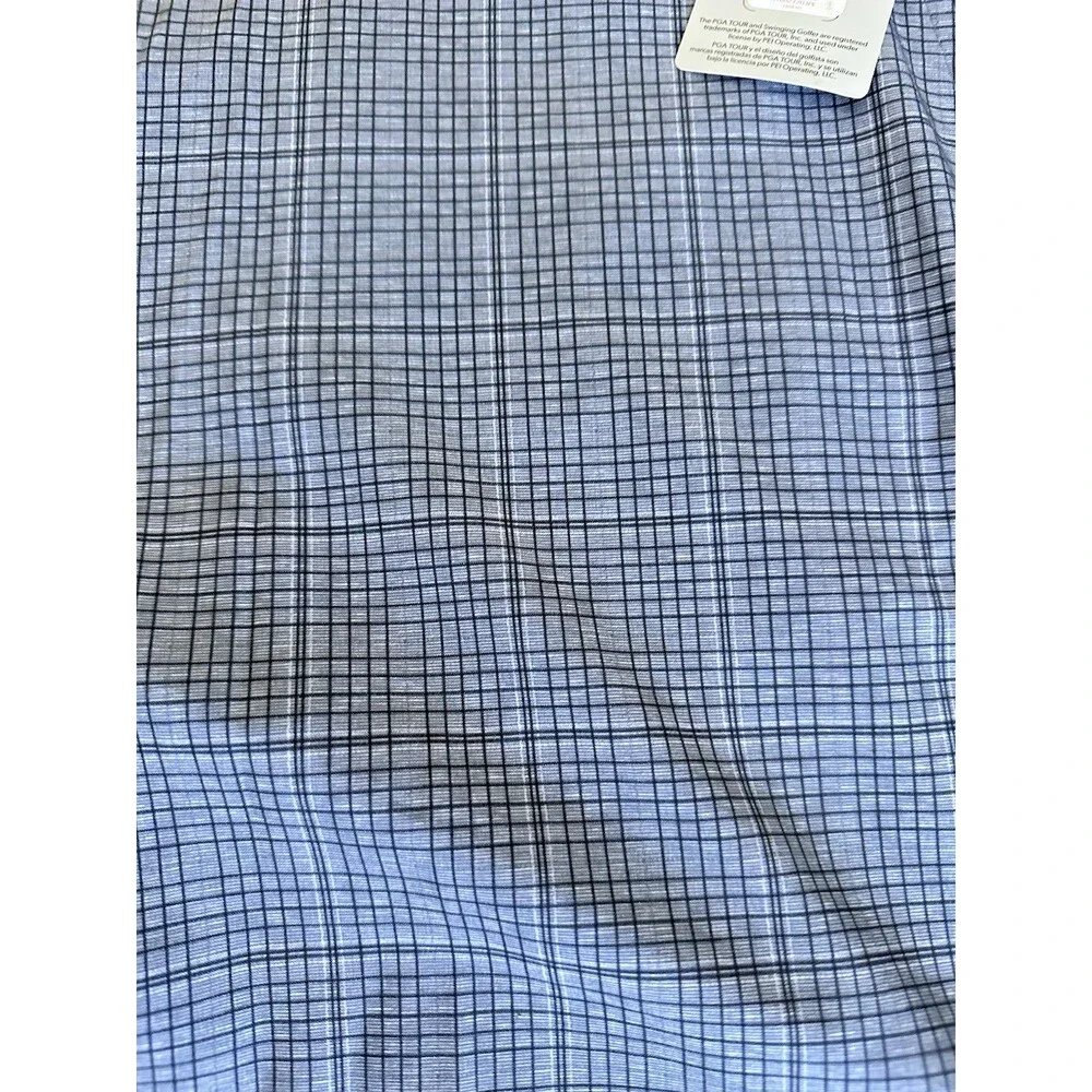 PGA TOUR Men's Check Print Performance Stretch 8